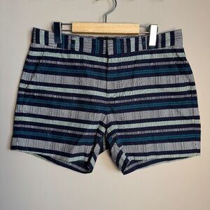 Banana Republic Factory Women's 8 Chino‎ Style Striped Casual Walking Shorts